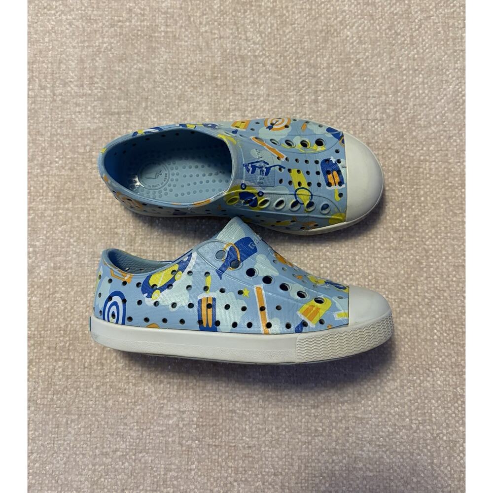 Native Jefferson Slip On Water Shoes Unisex Toddler Size 9 Blue Summer Print